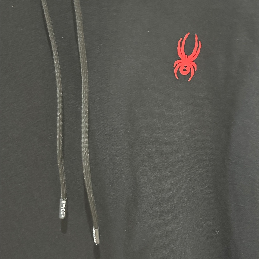 Spyder Sleepwear Hoodie Black Sweatshirt Loungewear Men’s Size Large - Picture 2 of 5